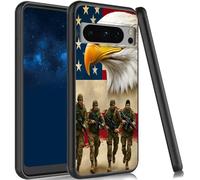 JANENFNA for Pixel 9 Pro XL case Slim Shock Proof TPU Cover Soft Flexible Rubber Lightweight for Google Pixel 9 Pro XL case,Eagle Soldiers