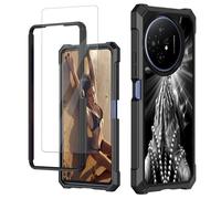 JANENFNA for TCL 50 XL 5G Case, for TCL 50XL 5G Case with Screen Protector Tempered Glass, Dual Layer Structure Protection Shockproof Rugged Case for TCL 50XL, Praying Hands
