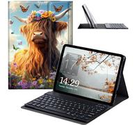 JANENFNA Galaxy Tab S7 FE/S7 Plus/S8 Plus Case with Keyboard, Slim Detachable Wireless Bluetooth Keyboard Case for Samsung Galaxy Tab S8+ 2022/S7 FE 2021/S7+ 2020 -Cosmic Planets Scene