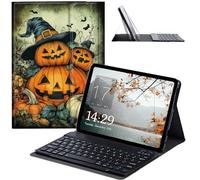 JANENFNA Kindle Fire Max 11 Tablet Case with Keyboard, Detachable Wireless Bluetooth Keyboard Case for Amazon Kindle Fire Max 11 (13th Generation, 2023 Release) 11" -Witch Hat Halloween
