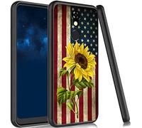 JANENFNA Silicone Case for Sharp Rouvo V, Soft TPU Phone Case for Sharp Rouvo V, Ultra-Thin Lightweight Shockproof Anti-Scratch Case for Sharp Rouvo V 2022, Sunflower Flag A