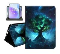 JANENFNA Slim Folio Case Compatible with Basic Kindle 11th Generation 6" 2022/2024 Release, 360 Rotating Stand Cover, Auto Sleep/Wake, Cosmic Tree