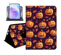 JANENFNA Slim Folio Case Compatible with iPad mini 1/2/3 7.9", 1st/2nd/3rd Generation, PU Leather 360 Rotating Stand Cover, Auto Sleep/Wake, TPU Bumper, Halloween Scarecrow