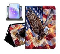 JANENFNA Slim Folio Case for Amazon Fire HD 8 8" 2016/2017/2018, 360 Rotating Stand Cover, Auto Sleep/Wake, PU Leather Cover with TPU Bumper, Wild Running Horses