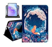 JANENFNA Slim Folio Case for Amazon Fire HD 8 8" 2016/2017/2018, 360 Rotating Stand Cover, Auto Sleep/Wake, PU Leather Cover with TPU Bumper, Border Collie Flower