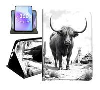 JANENFNA Slim Folio Case for Amazon Fire HD 8 8" 2016/2017/2018, 360 Rotating Stand Cover, Auto Sleep/Wake, PU Leather Cover with TPU Bumper, Mysterious Eye Art