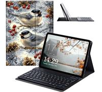 JANENFNA Tablet Case with Keyboard for iPad 10.9 Inch iPad Air 5th/4th Generation Case 2022/2020, Slim Detachable Wireless Bluetooth Keyboard Case for iPad Pro 11 Inch -Misty Forest Stream