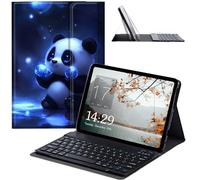 JANENFNA Tablet Case with Keyboard for iPad 10.9 Inch iPad Air 5th/4th Generation Case 2022/2020, Slim Detachable Wireless Bluetooth Keyboard Case for iPad Pro 11 Inch -Starry Panda