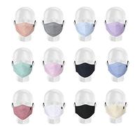 Janeo British Apparel Face Mask Washable Reusable Fabric Covering,Oxford Weave Fabric,a Tailored Fit with Chin Extension,Nose Clip. Matches our Oxford Shirts,Gift Idea. Grey, 1 pc