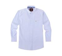 JANEO BRITISH APPAREL Nos Tibi Serviat UK Co Mens Long Sleeve Stripe Oxford Shirt, The Kensington Button Down Collar & Pocket, 9 Colours, Authentic Oxford Fabric. Jordy Sky Blue, Small