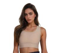 JANESTER Chest Binder,FTM Binder Bra for Women,Breast Transgender Sport Binder Trans for Large Breast Tank top J44, Beige, S