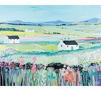 Janet Bell "Across The Fields" Canvas Print, Cotton, Multi-Colour, 3.20 x 40.00 x 50.00 cm