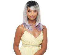 Janet Collection Brazilian Scent Human Hair Ruth Lace Wig Gray Brown