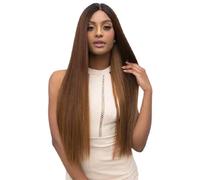 Janet Collection Extended Deep Part Synthetic Leah Lace Wig 613