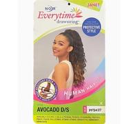 Janet Collection Noir Every Time Synthetic Avocado DS Ponytail 1