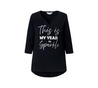 Janet & Joyce women's plus size T-shirt A-line statement print