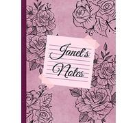 Janet’s Notes: Custom Name Personalized Journal with Roses. Old Pink Flowered Notebook with Name Janet. A Gift for Women (My Name’s on It! Journals)