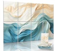 JaneTech 8-Pack Acoustical Wall Panels 48x32 Inches Art Acoustic Panels Decorative Sound Dampening Panels for Studios, Offices, Theaters, Adhesive Included