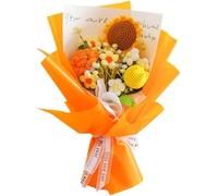 janeunique Flowers Delivery Prime Crochet Flowers Bouquet-Knitted Flower Bouquet for Home Decoration Anniversary Graduation Artificial Flower Gifts for Mom Women and Her,Yellow