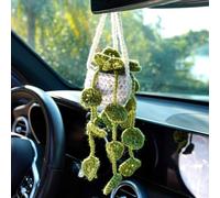 janeunique Knitted plant hanging ornaments Cotton Macrame Handmade Flower Pot Car Hanging Ornament Boho Plants style Suitable for home decoration gifts