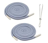 JanFebMar Pack of 2 Drawstring for Jogging Bottoms, 160 cm Black and White Cord with Metal Ends, Replacement Drawstring for Trousers, Sweatshirts, Jackets with Pull-Through Needle (3)