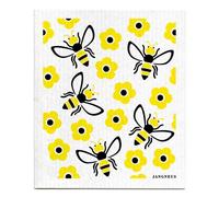 Jangneus Design Yellow Bees Patterned Dish Cloths - Set of 4