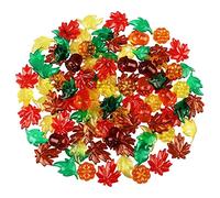 Jangostor 200 PCS Acrylic Leaves Mini Pumpkins Acorns Maple Leaves Acrylic Fall Decorations, Thanksgiving Table Scatter Fall Vase Filler Gems for DIY Crafts, Home, Thanksgiving and Autumn Decoration