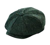 JANGOUL Boys Vintage Newsboy Cap Tweed Flat Beret Cabbie Hat for Kids Toddler Pageboy, Flecked Green, 4-5 Years
