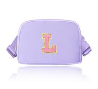 Janhavi Fanny Pack for Girls, Valentines Day Gifts for Kids,Trendy Waist Pack for Teen Girls, Birthday Gifts,Fashion Crossbody Bag for Tween Girls, Cute Fanny Pack with Adjustable Strap, lavender, L,