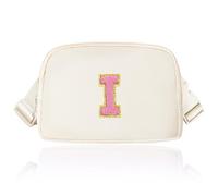 Janhavi Fanny Pack for Girls, Valentines Day Gifts for Kids,Trendy Waist Pack for Teen Girls, Birthday Gifts,Fashion Crossbody Bag for Tween Girls, Cute Fanny Pack with Adjustable Strap, cream, 8.1 x