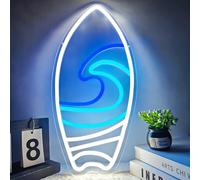 JanHune Surfboard Neon Sign Dimmable LED Signs Surfer Light Up Signs for Wall Neon Lights Signs for Bedroom Kids Boys Room Man Cave Beach Neon Wall Lights Decor USB Powered Teens Boys Girls Gifts