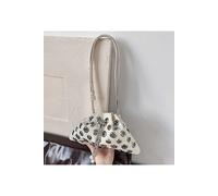 'Janieka' Drawstring Chain Shoulder Bag with Eyelet Studs XY London Beige One Size