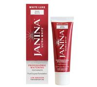 Janina Ultra White 75ml White Luxe Maxi White Toothpaste | Natural Fruit Enzyme Whitening | Low Abrasion Formula | Stain Removal & Plaque Control | Vegan & Cruelty Free