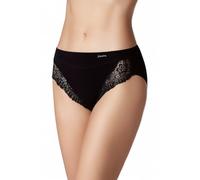 Janira Essential Cotton & Lace Brief 2 Pack (16/18, black)