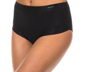 Janira Womens MicroFiber fabric high-waisted panties 1031682 women - Black Cotton - Size X-Large