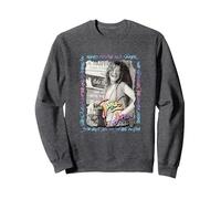 Janis Joplin_001 Sweatshirt, Adult Unisex, Dark Heather Grey, Small