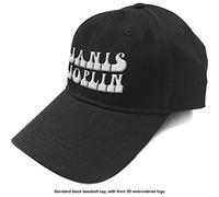 Janis Joplin - Cappello (Unisex-U) White Logo (Nero)