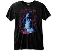 Janis Joplin Floral Frame T-Shirt in Black | Size: Medium Janis Joplin Black M