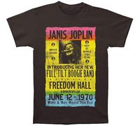 Janis Joplin Freedom Hall Poster Fitted Jersey tee(3X-Large)
