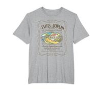 Janis Joplin Houston Handbill T-Shirt, Men's Big and Tall, Heather Grey, 4X Tall