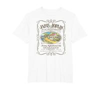 Janis Joplin Houston Handbill T-Shirt, Men's Big and Tall, White, 4X Tall