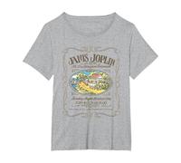 Janis Joplin Houston Handbill T-Shirt, Women's Plus, Heather Grey, 5X