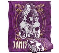 Janis Joplin Janis Gold Framed Silky Touch Super Soft Throw Blanket 152 X 127 cm