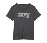 Janis Joplin Kozmic Blues T-Shirt, Women's Plus, Dark Heather Grey, 1X