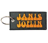 Janis Joplin Logo Patch Keyring in Black Janis Joplin Black One Size