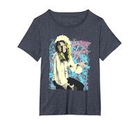 Janis Joplin Paisley Grunge Photo T-Shirt, Women's Plus, Heather Blue, 1X