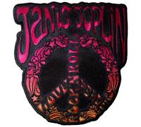 Janis Joplin Peace Sign Woven Patch One Size