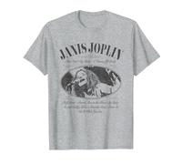 Janis Joplin Pearl Bottle Label T-Shirt, Men, Heather Grey, Large