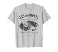 Janis Joplin Pearl Bottle Label T-Shirt, Men, Silver Grey, Small