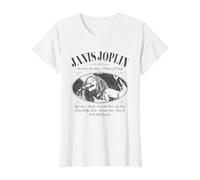Janis Joplin Pearl Bottle Label T-Shirt, Women, White, Small